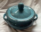 De Silva Italy 8  Terracotta Oven Safe Covered Casserole W lid   Handles Blue
