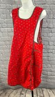 Vintage Full Bib Apron Red Holly Christmas Holiday  Cotton Pockets