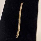 10k Yellow Gold Diamond Cluster Settings Link Bracelet 