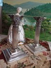 Gorham Antique Edwardian Sterling Corinthian Column Candlesticks