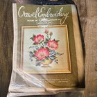 Lot Of 2 Vintage Elsa Williams Crewel Embroidery Kits Nos Floral 17x17 Sealed