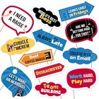 Office Party Photo Booth Props Set     Fun Work Celebration Decorations For 12
