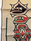 Vintage Screen Print Textiles Mcm Wall Hangings Linen Retro Graphic Art
