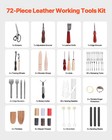 Vevor Leather Working Tools Kit 72 Pcs Engraving Punching Stamping Sewing Tools