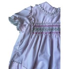 Vintage Handmade Baby Girls Smocked Dress 0-3 Mos Pink Rosette Lace 
