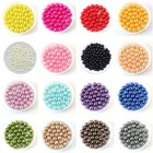 Glass Pearl Beads Round 3 4 6 8 10 12mm 50x100x300x400x500x1000 Jewelry Making