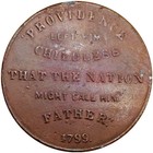  1860  George Washington Unlisted Electrotype Providence Merchant Token