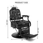 Black Reclining All Purpose Hydraulic Barber Chair Heavy Duty Beauty Salon Spa
