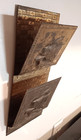 Vintage Brass Metal Embossed Ship Wall Letter Holder 1940s To 1950s