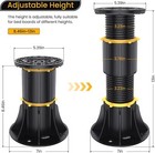 2pcs 8 5-13 Inch Adjustable Height Bed Support Legs   bed Frame 8 5-13in  Black