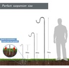 Shepards Hook For Outdoor Bird Feeder Pole 94 Inch Adjustable Height Heavy Duty