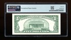 Dbr 1953-c  5 Legal Tender Fr  1535 Gem Pmg 66 Epq Serial C61878991a
