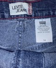 Levi s Jeans Denim Shorts Size 14  Stretch Contrast Stitch Red Tag