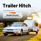 Class 1 Trailer Hitch 1 25  Tow Receiver For Honda Accord 1994-1997 Black Steel