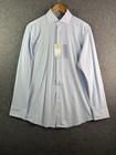 Collars   Co Apex Performance Dress Shirt Blue Twill Mens Medium