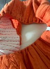 Tadpoles Line Stitched Moses Basket Bedding Set  Orange  basket Not Included 