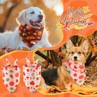 Abbylike 50 Pcs Fall Thanksgiving Dog Bandanas Bulk Pumpkin Bandanas For Dogs 