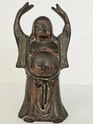 Vintage Chinese Bronze Statue Of Laughing Buddha  15cm Tall