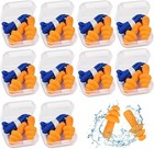 10 Pair Silicone Corded Ear Plugs Reusable Shooting Hearing Protection With Cord