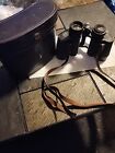 Vintage Wwii E  Leitz Wetzlar 8x30 Binuxit Binoculars W orig  Leather Trav bag 