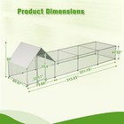 Large Metal Chicken Coop Walk-in Chicken Run Galvanized Wire Poultry Pen Cage