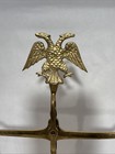 Vintage Brass Scales Of Justice Double Headed Eagle Finial - 17  Tall