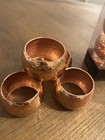 New  Hammered Rose Gold Copper Napkin Rings Set Of 7 Boho Handmade