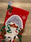 Finished Bucilla Chickadees Felt Christmas Stocking 85326 Holiday Decor