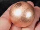 Larger  Super Heavy Solid Copper Sphere From Michigan 279gr