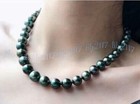 Luster 10-11mm Real Natural Tahitian Round Black Pearl Necklace 14-48 Inch