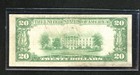 1929    20   National Currency Note    New York   Vf