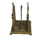 Antique  vintage Ornate Solid Brass Desk Letter Organizer napkin Holder