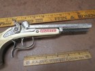 Vintage 50s Hubley Pirate Cap Gun Toy Pistol Double Barrel 9  Works