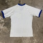Vintage Chicago Cubs Baseball Jersey Shirt Size Small Blue Striped Mlb Logo