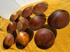 Set Of 10 Rare Koa Wood Hawaiian Bowls By John Of Maui  6  Diameter Vintage