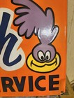 Vintage Rare Large Plymouth Sales Service Station Dealer Porcelain Metal Sign