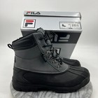 Fila Weathertech Extreme Boot Mens 11 Gray Leather Eva Midsole Rubber Outsole