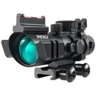 Pinty 4x32 Tactical Rifle Scope Rgb Tri-illuminated Recticle Scope Fiber Optic