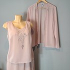 R m Richards Pink 2 Piece Formal Dress Jacket Mother Of The Sz 14 Resort Cruise