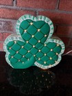 Vtg Shamrock Ceramic Mold 10  X 12  X 3   Hand Painted  Electric Cord Not Incl 