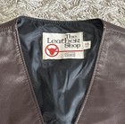 The Leather Shop Men s Brown Leather Vest Size 38 Regular  Vintage