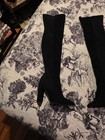 Women s Black Stretch Thigh-high Over-the-knee Block Heel Pointed Toe 6 5