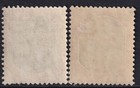 St Kitts-nevis 1905-18 3d  Deep Green   Orange Sg18-18a-both Papers-mounted Mint