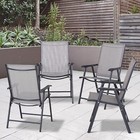 Folding Outdoor Patio Chairs Set Of 4  Stackable For Deck  Garden  Camping