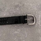 Coach Vintage Braided Black Leather Belt     Silver Buckle     Made In Usa     Size 34