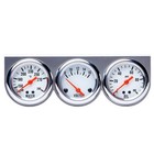 3 In1 52mm 2  Chrome Car Triple Gauge Set Kit Water Temp Oil Pressure Volt Meter