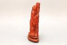 Japanese Carved Wood Figure  Old Scholar And Pupil  Vintage Buddhist Art
