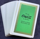 Rare Deck 1939 Coca-cola Playing Cards Green Pinochle Complete Hund Eger Nm   50