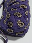 Vera Bradley Quilted Purple beige Paisley Fabric Cosmetic Bag  Zipper Closure