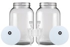 One Gallon Wide Mouth Jar With Lid And Twin Bubble Airlock-set Of 2